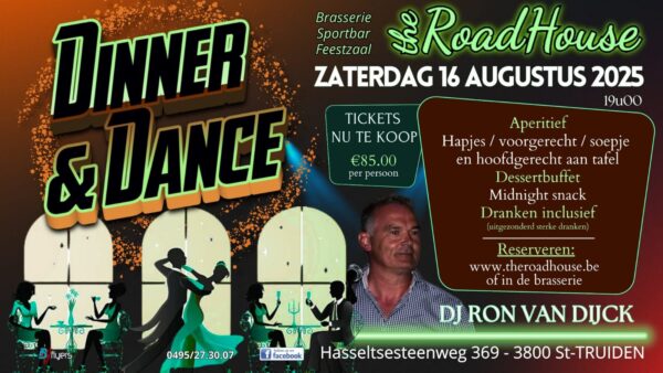 Dinner & Dance 16/08/2025 vanaf 19u